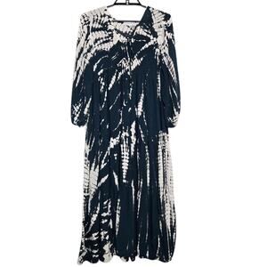 Young Fabulous and Broke Dawn Maxi Dress Tie-Dye Size XS Green Boho Flowy